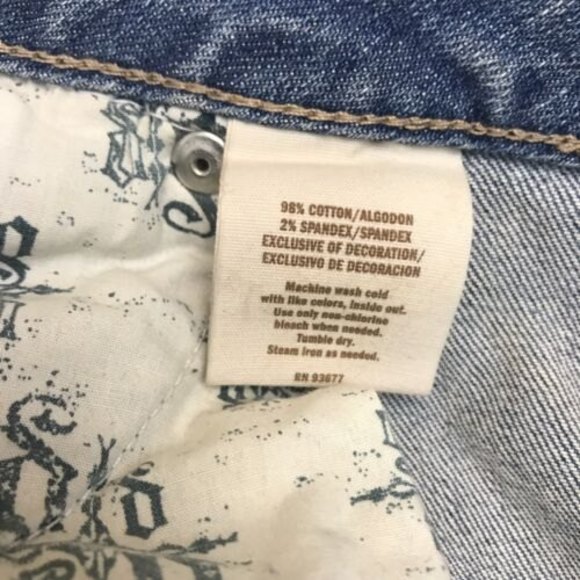 Decree Women Blue Denim 34x31 Bootcut Distressed Ripped Jeans Size 11 - Picture 12 of 12